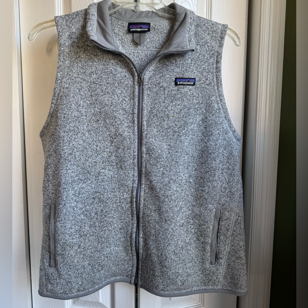 Patagonia Gray Full-Zip Fleece Vest